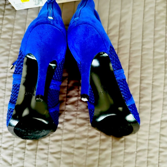 Brand new in box, sexy cobalt blue caged heels with mesh detail! - Picture 2 of 4